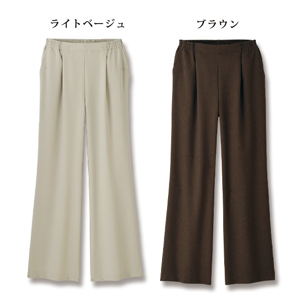 お家で洗える 美脚セミワイドパンツ 大きいサイズ M L LL 3L