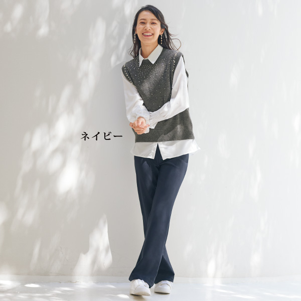 多機能素材ブーツカットパンツ