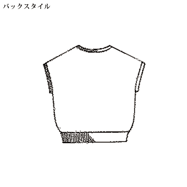 チュールリボン重ねニットベスト