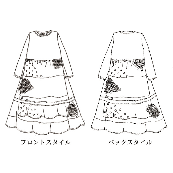 異素材重ねチュニックワンピース