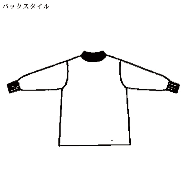 サイドボタン付変わり編みセーター