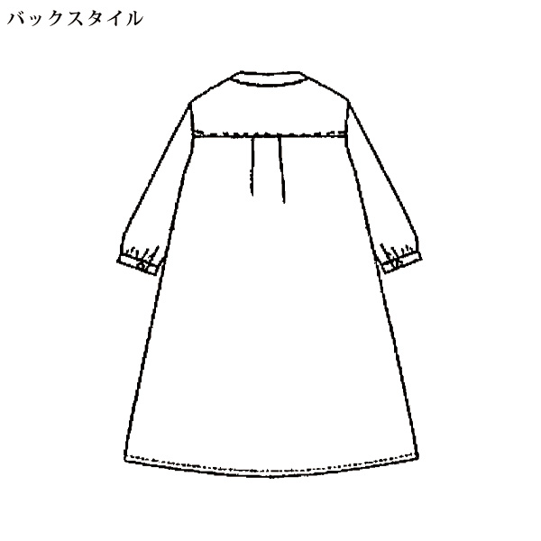 大きな格子柄のシャツワンピース