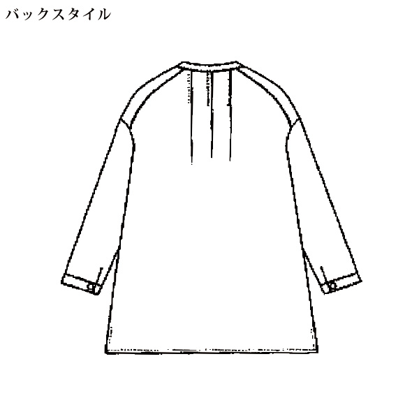 ダマスク柄プリントシャツチュニック