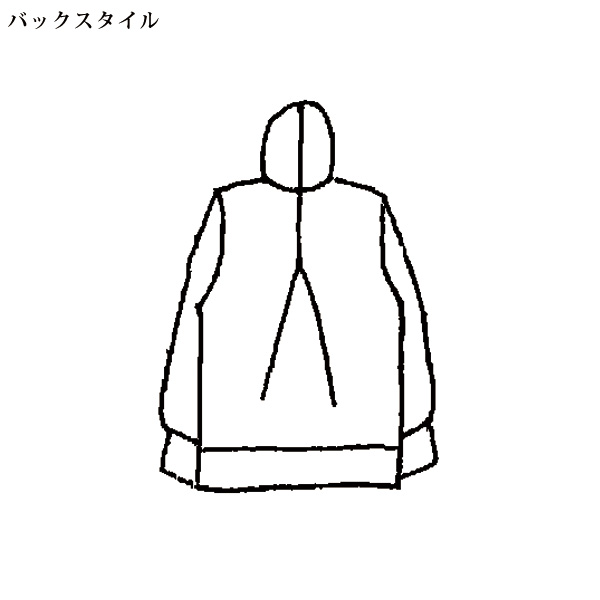 パネル刺しゅう入りパーカー