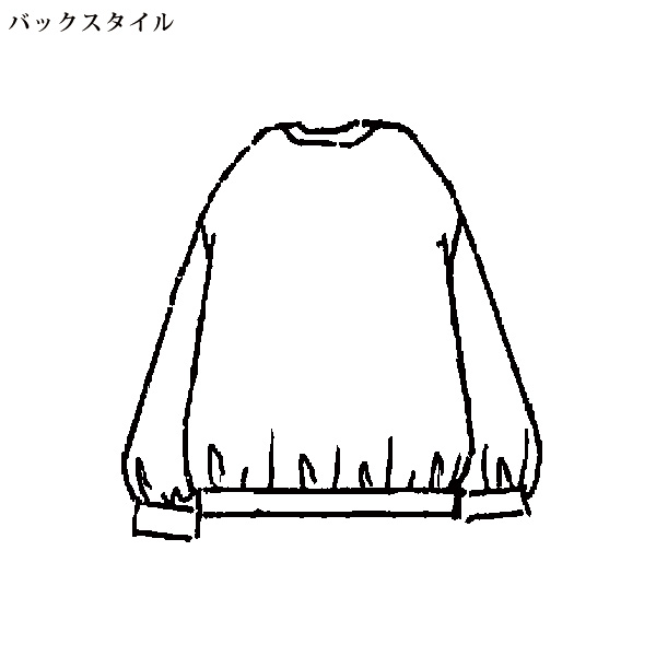ボタニカルプリントゆったりトレーナー