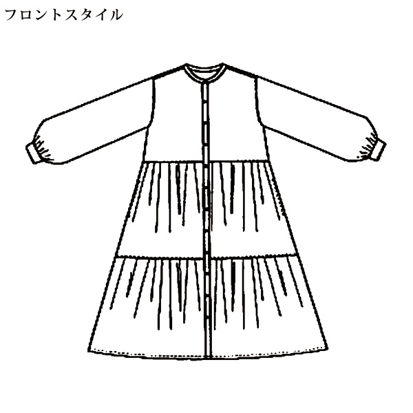 小花プリントティアードワンピース