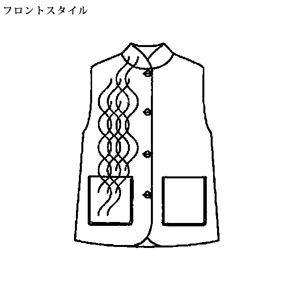変わり織中わた入りベスト