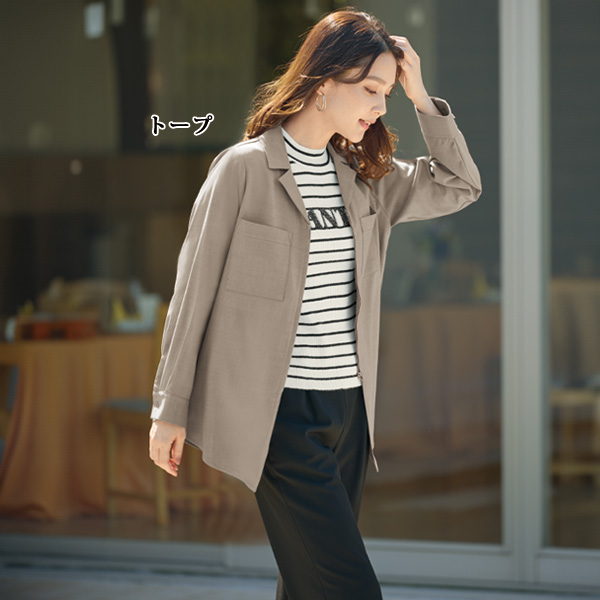 フロントジップテーラードジャケット