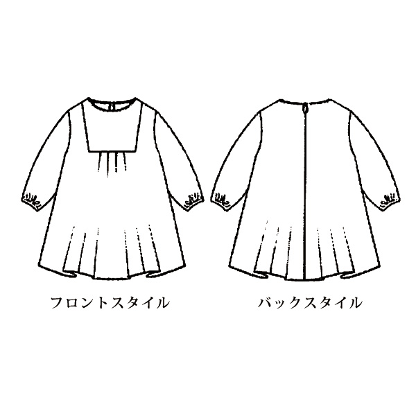 ブザム切替えプリントチュニック 大きいサイズ M L LL 3L