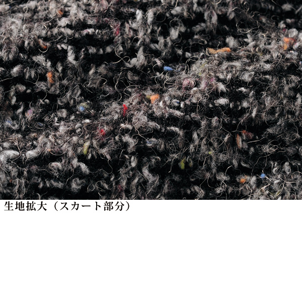 カットソーツイードドッキングワンピース