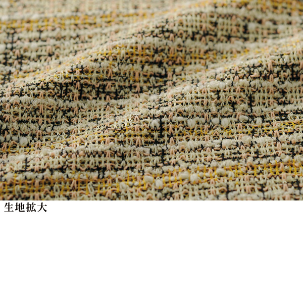 彩りミックスツイードジャケット 大きいサイズ M L LL 3L