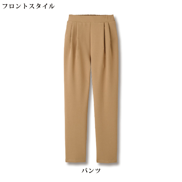 パール調ボタン付ジャージーセットアップ 大きいサイズ M L LL 3L