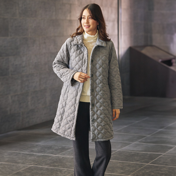 中わたキルティングコート