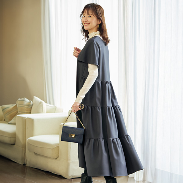 ティアードデザインワンピース