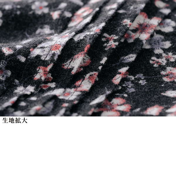 ピンタック入り小花プリントチュニック