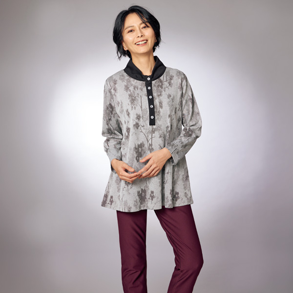 花柄ジャカードチュニック