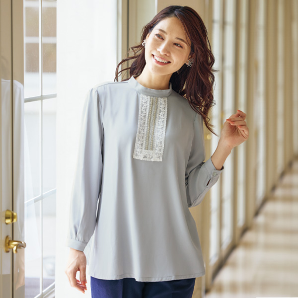 レース＆ビーズ使いチュニック