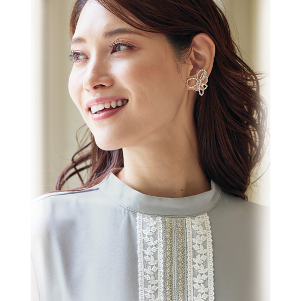 レース＆ビーズ使いチュニック