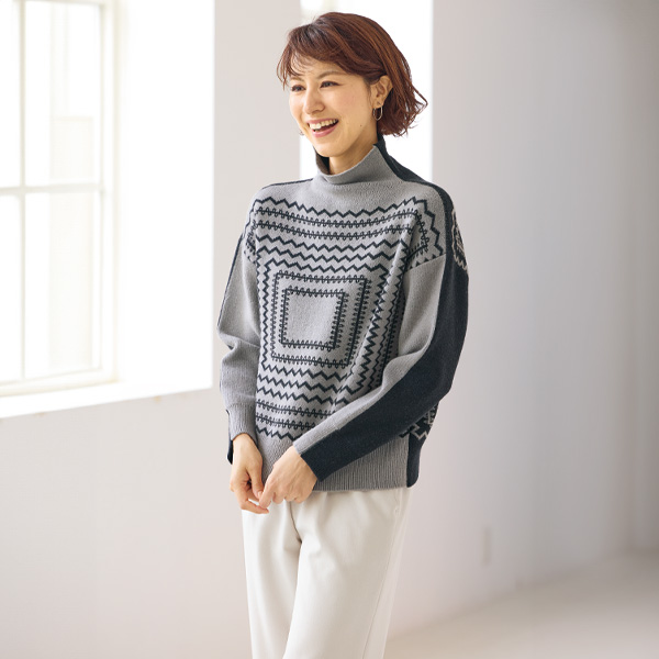 前後2ウェイニットプルオーバー