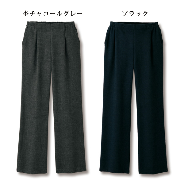 ツイード表起毛セミワイドパンツ 大きいサイズ M L LL 3L