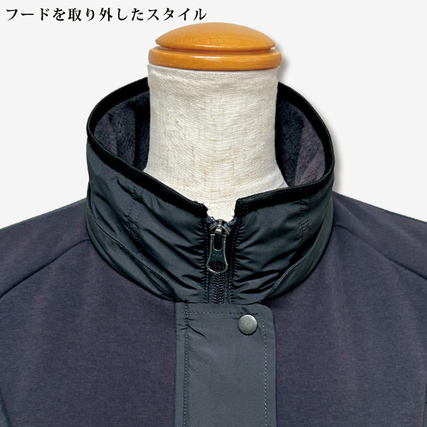 蓄熱中わた×裏起毛切替えコート