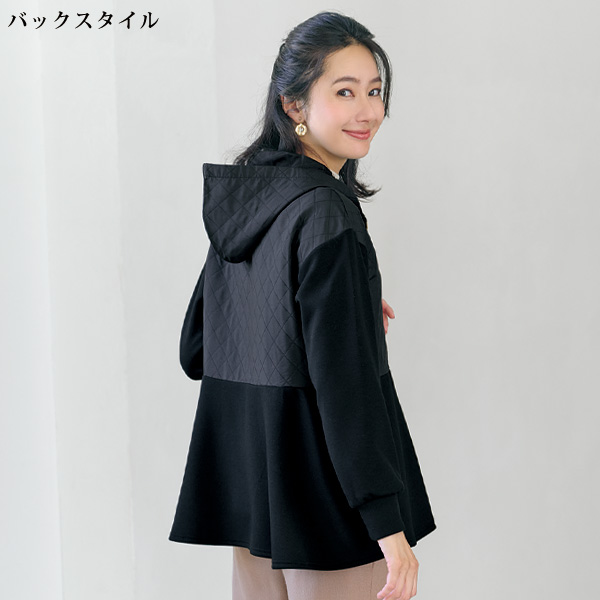 キルト切替えジャケット