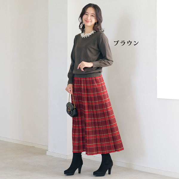 パール調ビジュー装飾セーター