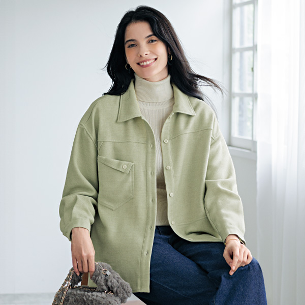 ポケットデザインシャツジャケット