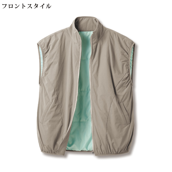 表＆裏配色中わた入りゆるっとベスト