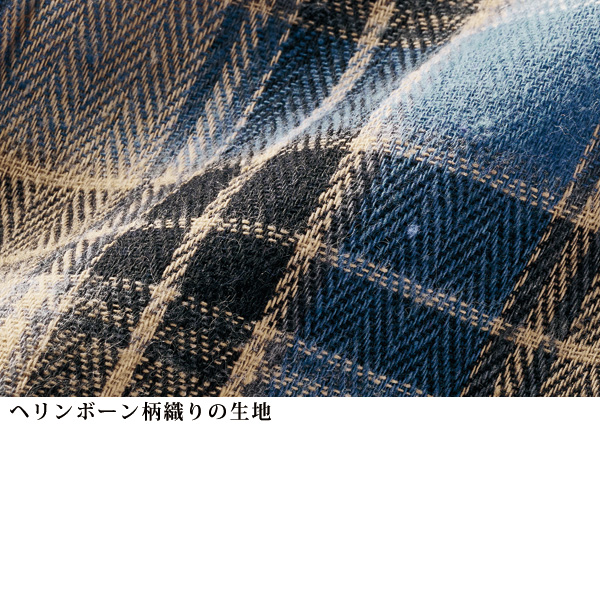 チェック柄ゆったりシャツチュニック