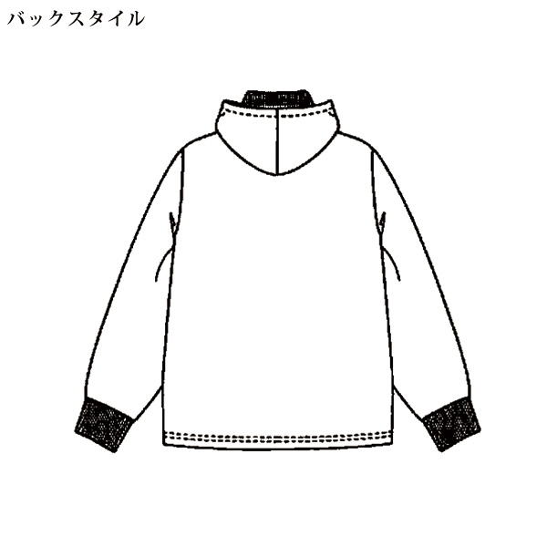 重ね着風デザインパーカープルオーバー