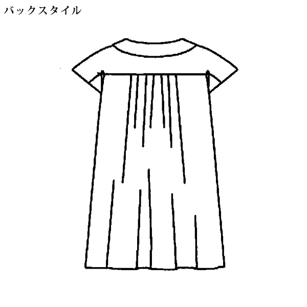 襟付き多ボタンチュニックワンピース