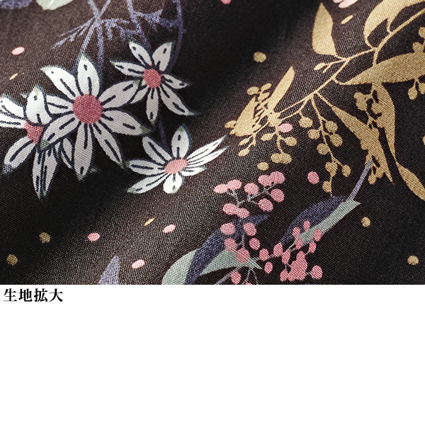 彩りボタニカルプリントシャツ