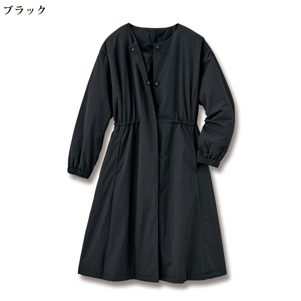 薄中わた入りフレアコート