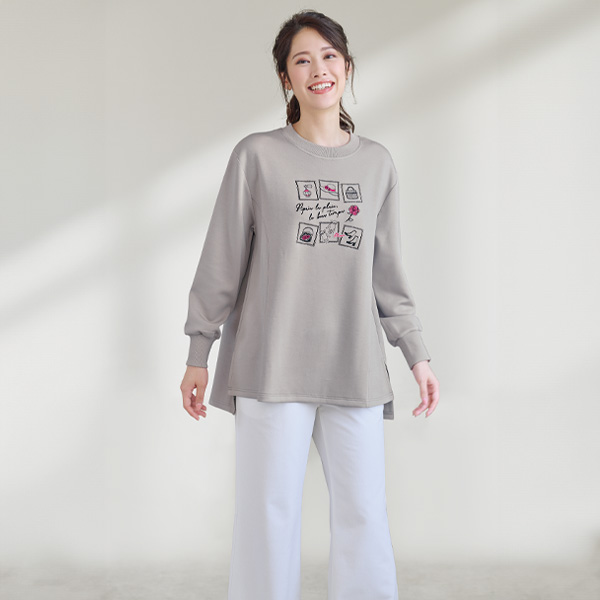 胸元刺しゅうチュニック