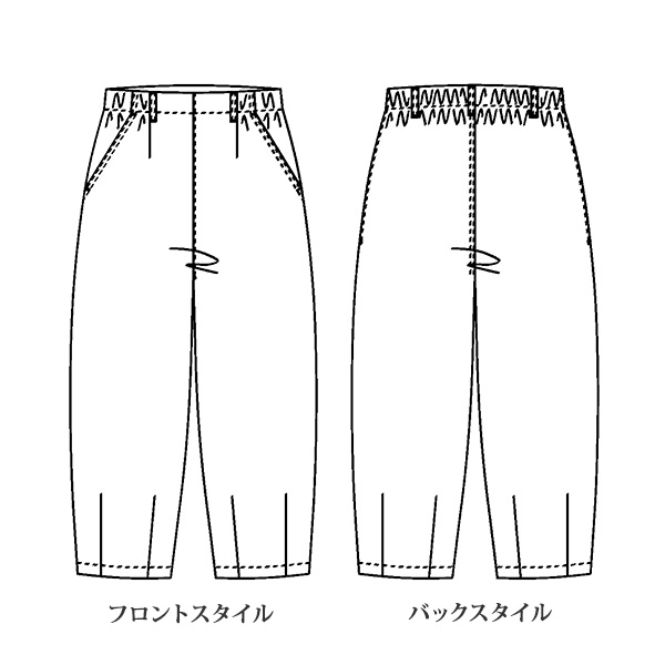 風通すデニムコクーンパンツ 大きいサイズ M L LL 3L