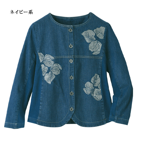 刺しゅうデニムジャケット