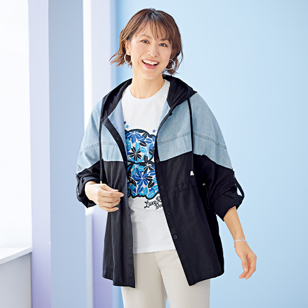 ベアー＆フラワー刺しゅうＴシャツ