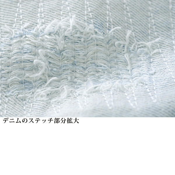 デニム切替えプルオーバー