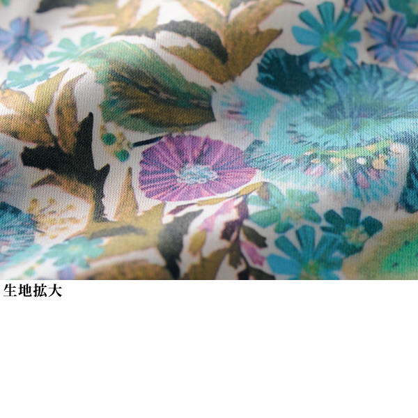 ボタニカルプリントワンピース