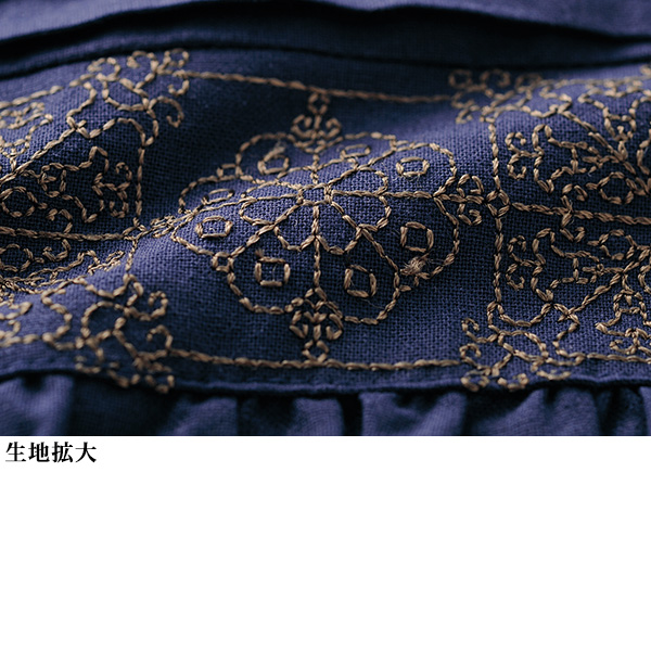 刺しゅう＆ピンタック使いワンピース