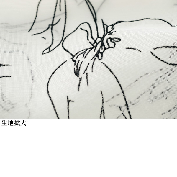 フロッキーフラワープリントシャツ