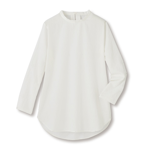 裾ラウンドシャツチュニック