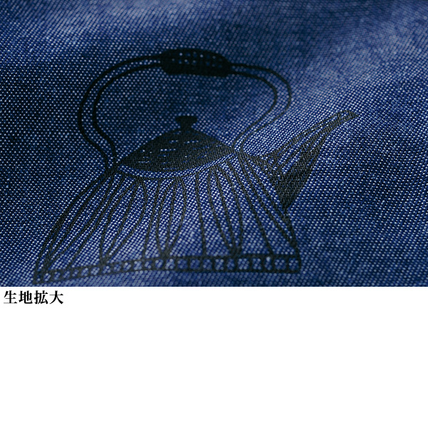 イラストプリントダンガリーシャツ