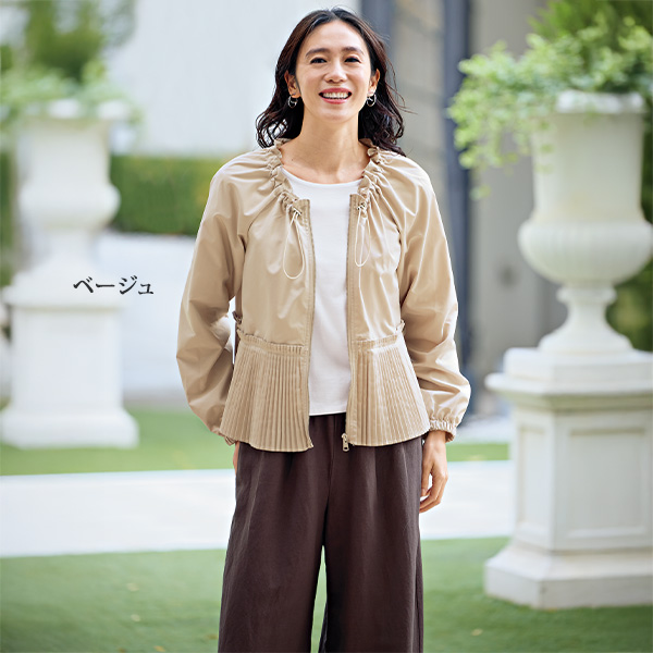 裾プリーツジャケット
