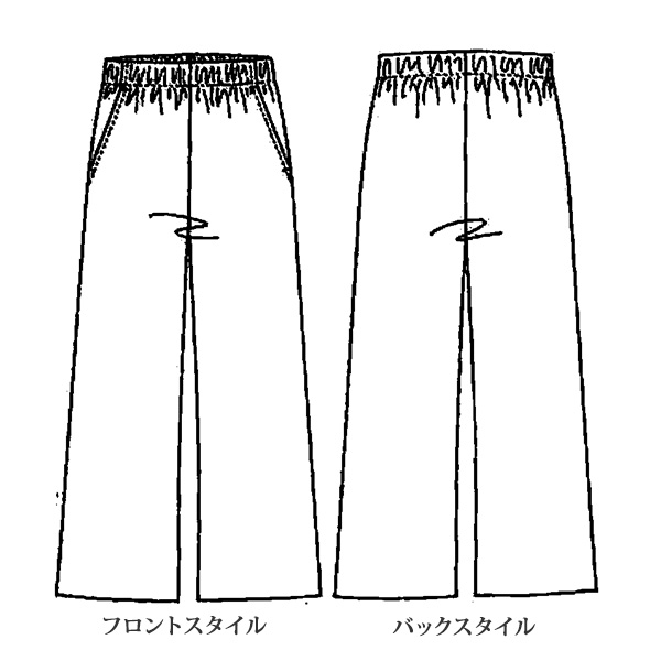 京プリントカットソーパンツ 大きいサイズ M L LL 3L