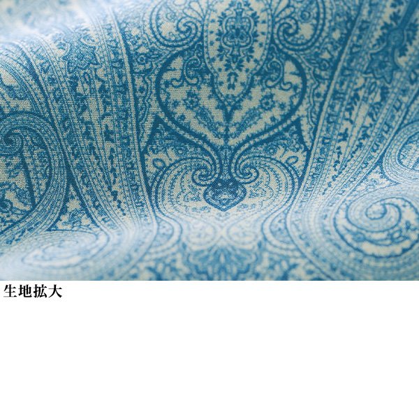 シルク100％総プリントブラウス