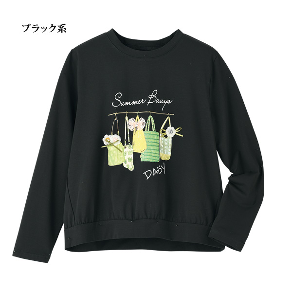 プリント＆モチーフ付Tシャツ