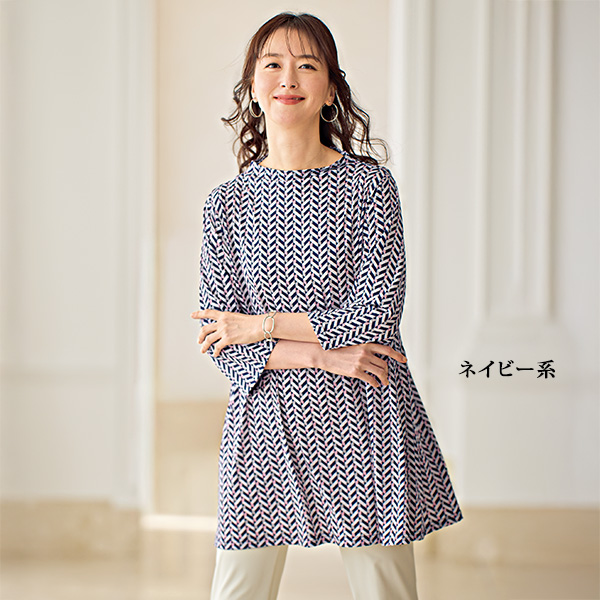 プリントカットソーチュニック