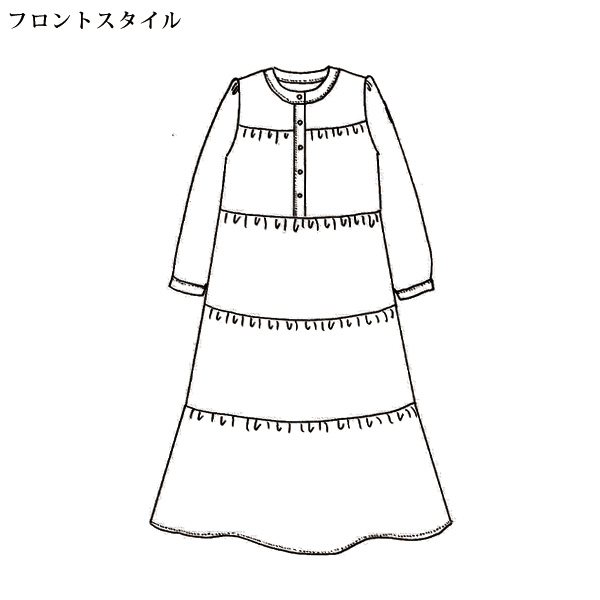 オリエンタル柄プリントワンピース